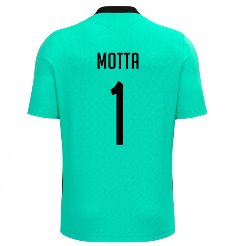 Danxen Kinder Edoardo Motta #1 Trikot Türkis Schwarz Torwarttrikot 2025/26 Schweiz