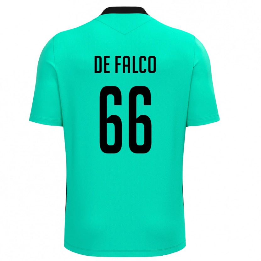 Danxen Kinder Cristian De Falco #66 Trikot Türkis Schwarz Torwarttrikot 2025/26 Schweiz