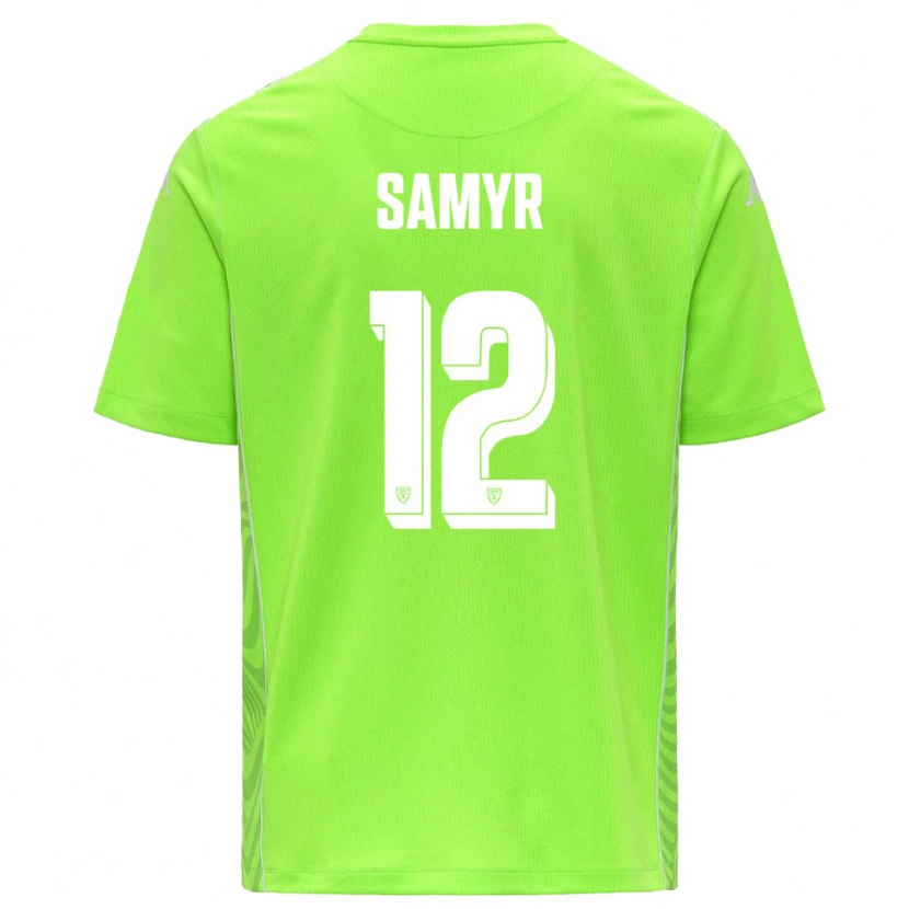 Danxen Kinder Walid Samyr #12 Trikot Rasen Grün Weiß Torwarttrikot 2025/26 Schweiz