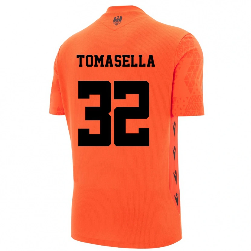 Danxen Kinder Mattia Tomasella #32 Trikot Dunkles Orange Schwarz Torwarttrikot 2025/26 Schweiz