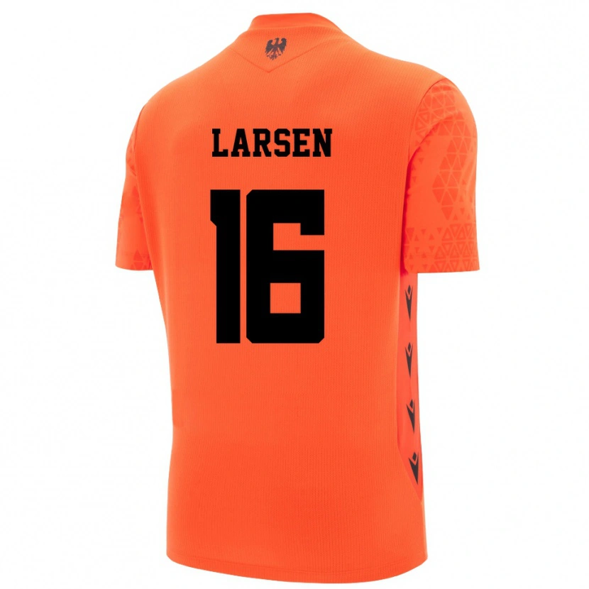 Danxen Kinder Kathrine Østergaard Larsen #16 Trikot Dunkles Orange Schwarz Torwarttrikot 2025/26 Schweiz