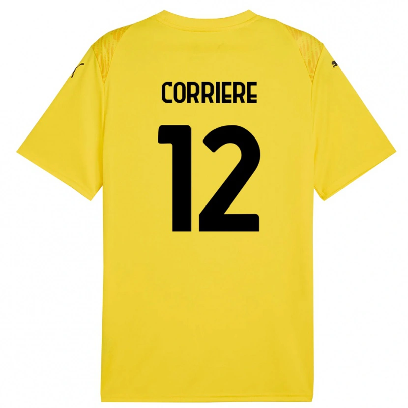 Danxen Kinder Francesco Corriere #12 Trikot Gelb Schwarz Torwarttrikot 2025/26 Schweiz