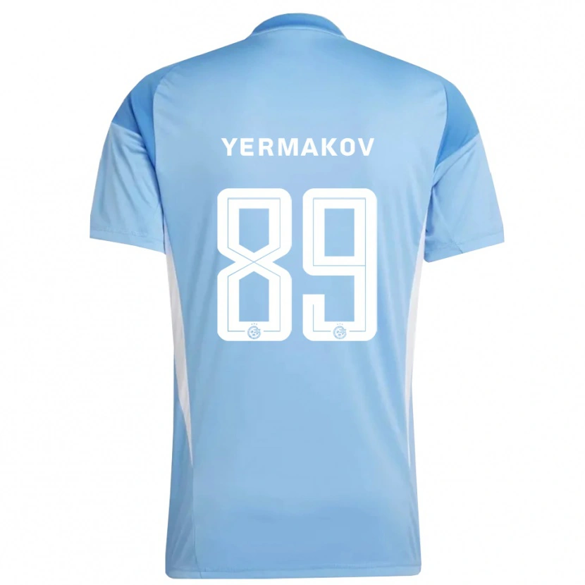 Danxen Kinder Georgiy Yermakov #89 Trikot Hellblau Weiß Torwarttrikot 2025/26 Schweiz