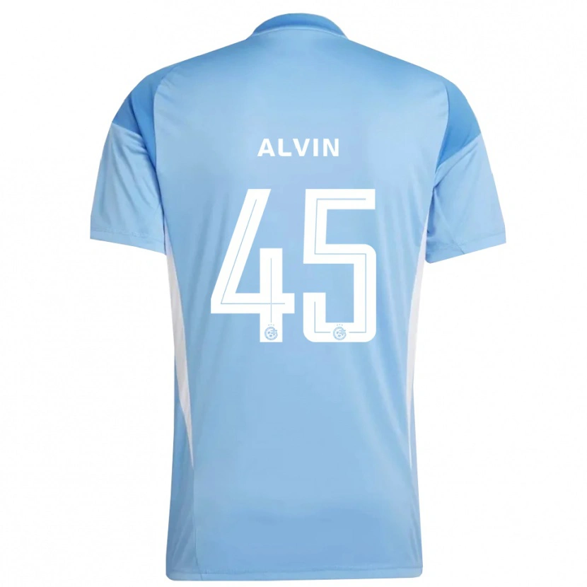 Danxen Kinder Glenn Alvin #45 Trikot Hellblau Weiß Torwarttrikot 2025/26 Schweiz