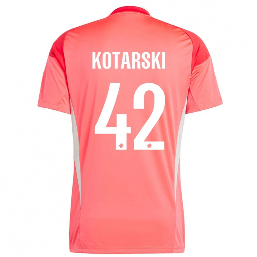 Danxen Kinder Dominik Kotarski #42 Trikot Rot Weiß Torwarttrikot 2025/26 Schweiz