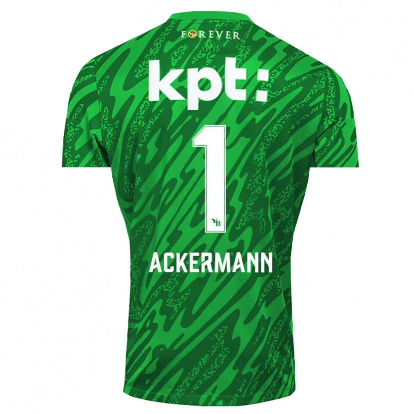 Danxen Kinder Jara Ackermann #1 Trikot Grün Weiß Torwarttrikot 2025/26 Schweiz