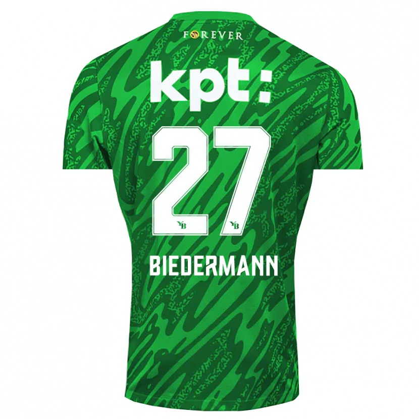 Danxen Kinder Tamara Biedermann #27 Trikot Grün Weiß Torwarttrikot 2025/26 Schweiz