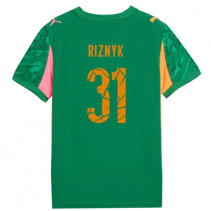 Danxen Kinder Dmytro Riznyk #31 Trikot Grün Orange Pink Torwarttrikot 2025/26 Schweiz