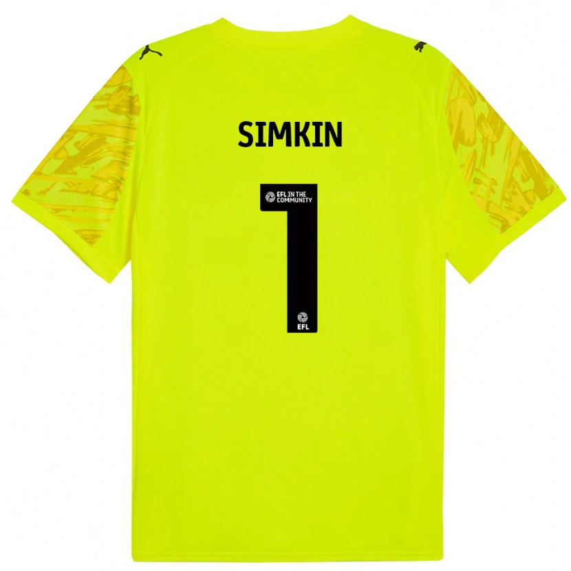 Danxen Kinder Tommy Simkin #1 Trikot Leuchtendes Grün Torwarttrikot 2025/26 Schweiz