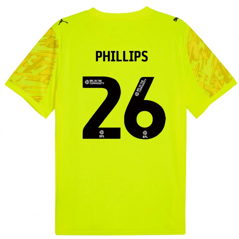 Danxen Kinder Noah Phillips #26 Trikot Leuchtendes Grün Torwarttrikot 2025/26 Schweiz