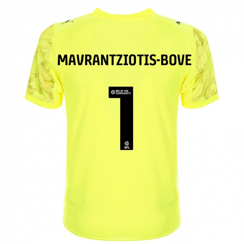 Danxen Kinder Kane Mavrantziotis-Bove #1 Trikot Gelb Schwarz Torwarttrikot 2025/26 Schweiz