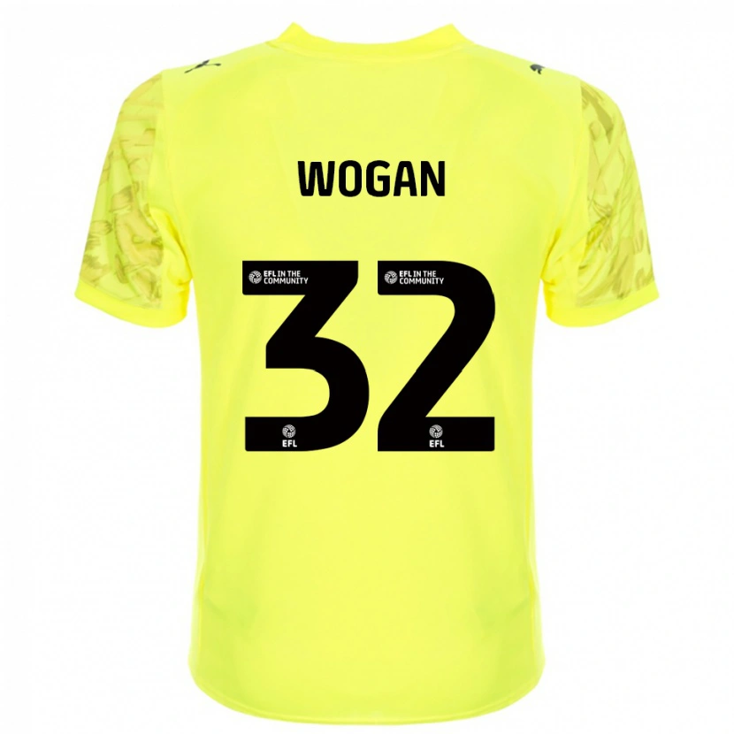 Danxen Kinder Andrew Wogan #32 Trikot Gelb Schwarz Torwarttrikot 2025/26 Schweiz