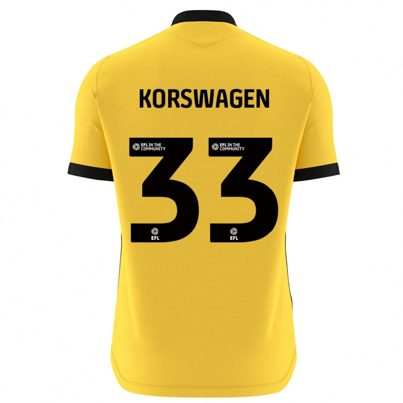 Danxen Kinder Mattijis Korswagen #33 Trikot Gelb Schwarz Torwarttrikot 2025/26 Schweiz