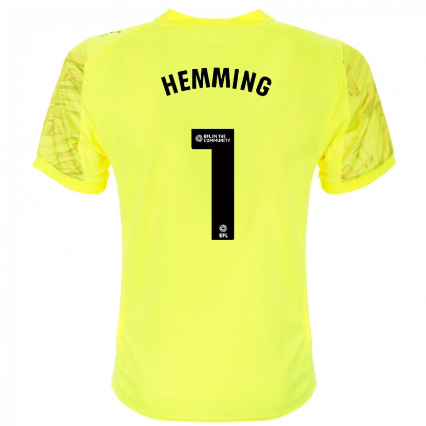 Danxen Kinder Zach Hemming #1 Trikot Gelb Schwarz Torwarttrikot 2025/26 Schweiz