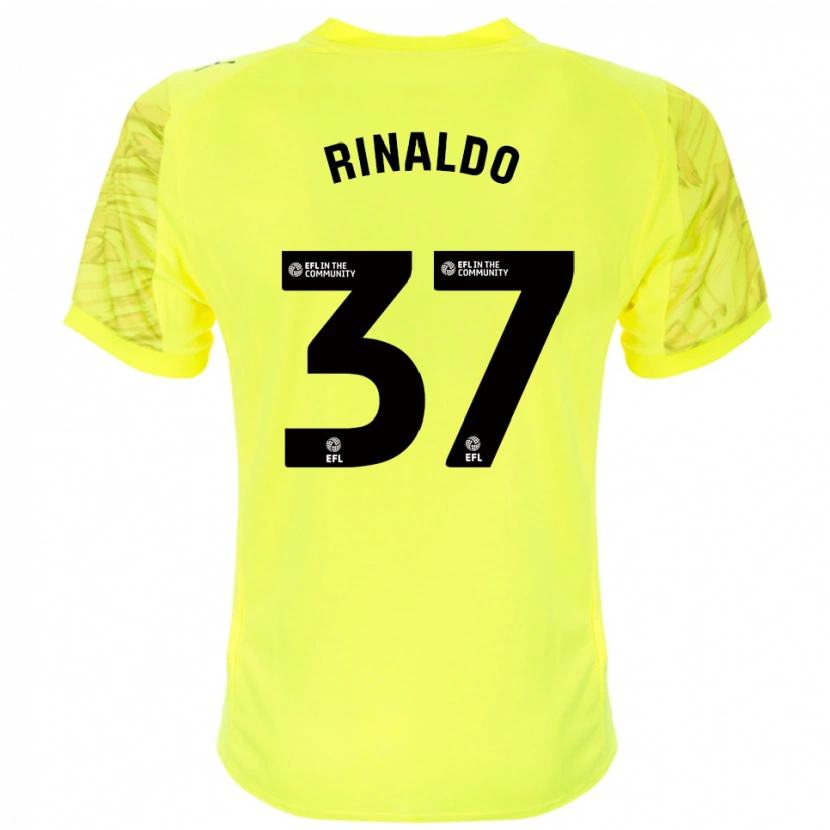 Danxen Kinder Ashton Rinaldo #37 Trikot Gelb Schwarz Torwarttrikot 2025/26 Schweiz