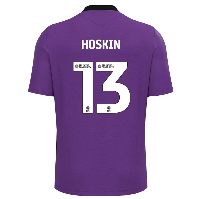 Danxen Kinder Owen Hoskin #13 Trikot Violett Weiß Torwarttrikot 2025/26 Schweiz