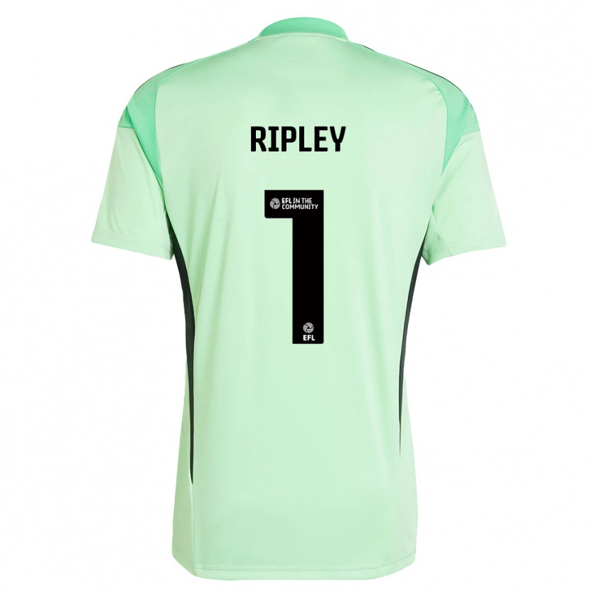 Danxen Kinder Connor Ripley #1 Trikot Hellgrün Schwarz Torwarttrikot 2025/26 Schweiz