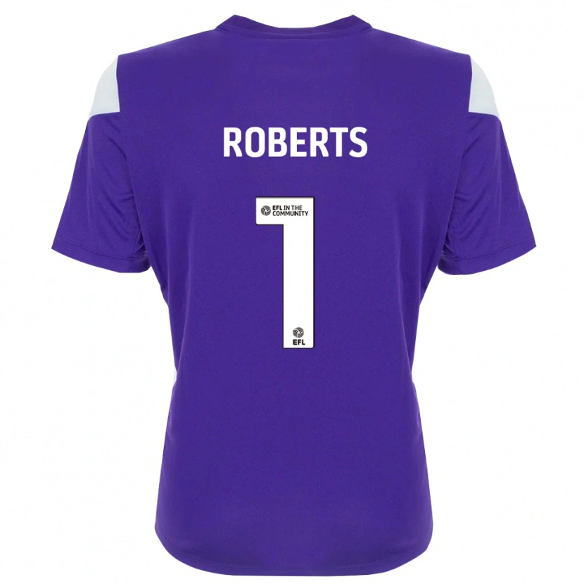 Danxen Kinder Myles Roberts #1 Trikot Violett Weiß Torwarttrikot 2025/26 Schweiz