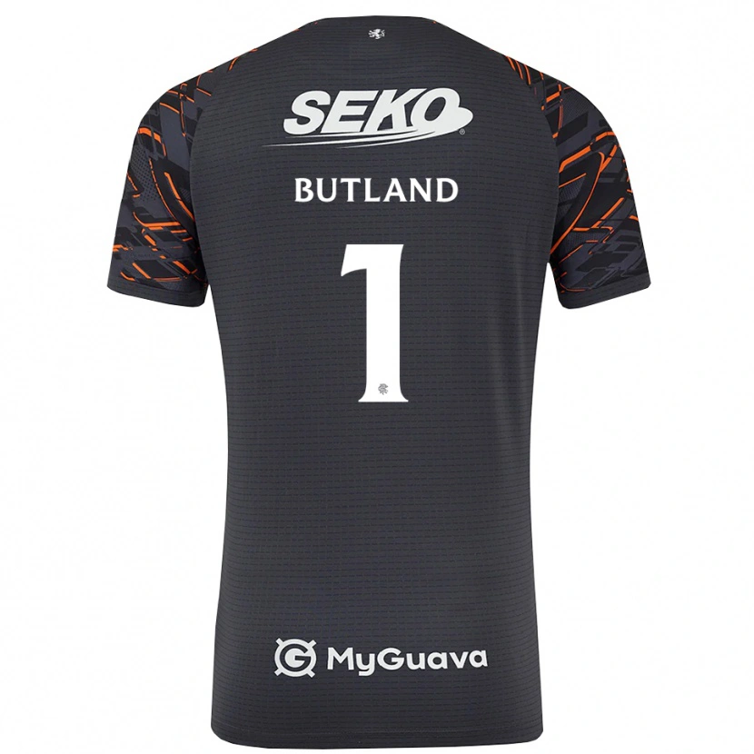 Danxen Kinder Jack Butland #1 Trikot Dunkelgrau Torwarttrikot 2025/26 Schweiz