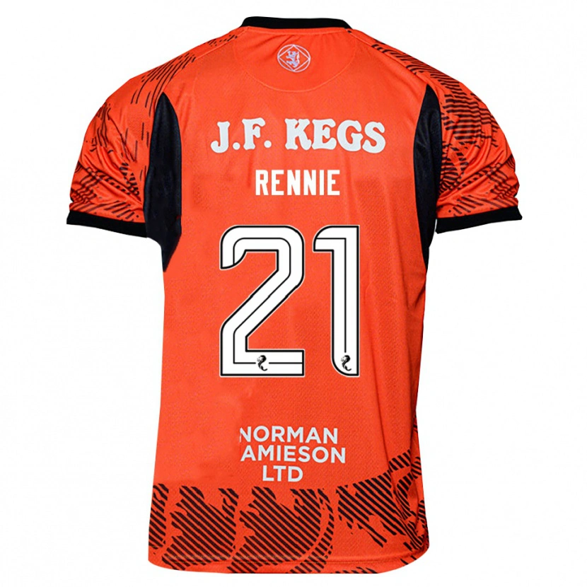 Danxen Kinder Beth Rennie #21 Trikot Orange Schwarz Torwarttrikot 2025/26 Schweiz