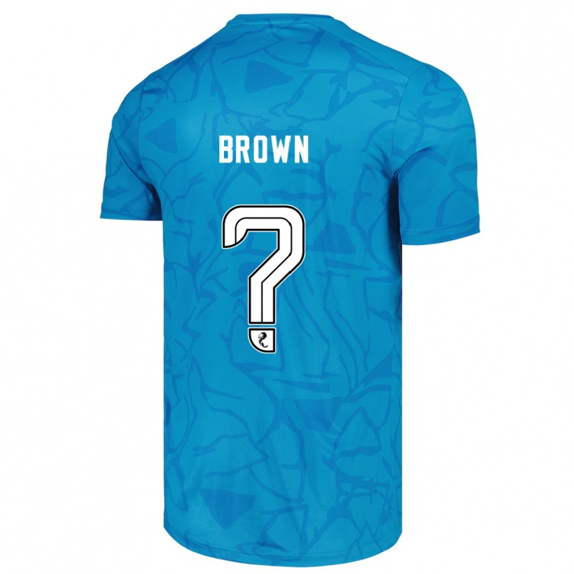 Danxen Kinder Fraser Brown #0 Trikot Blau Weiß Torwarttrikot 2025/26 Schweiz