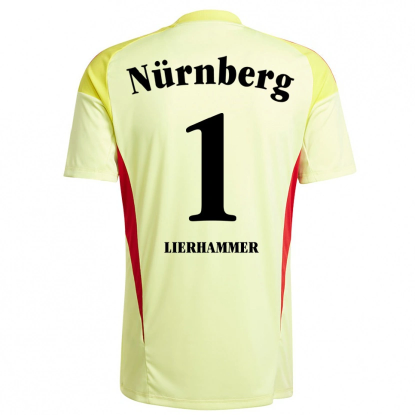 Danxen Kinder Tim Lierhammer #1 Trikot Gelb Schwarz Torwarttrikot 2025/26 Schweiz