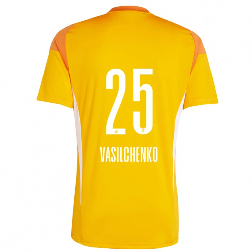 Danxen Kinder Leonard Vasilchenko #25 Trikot Gelb Orange Torwarttrikot 2025/26 Schweiz