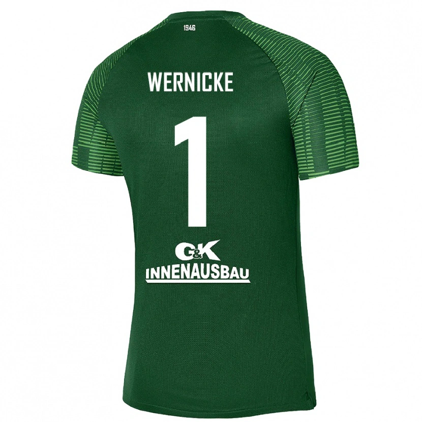 Danxen Kinder Samuli Wernicke #1 Trikot Tiefgrün Schwarz Torwarttrikot 2025/26 Schweiz