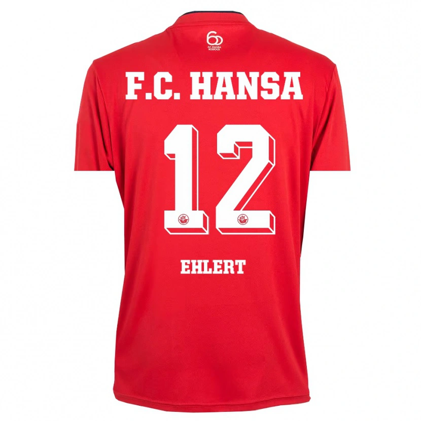 Danxen Kinder Jonas Ehlert #12 Trikot Rot Weiß Torwarttrikot 2025/26 Schweiz