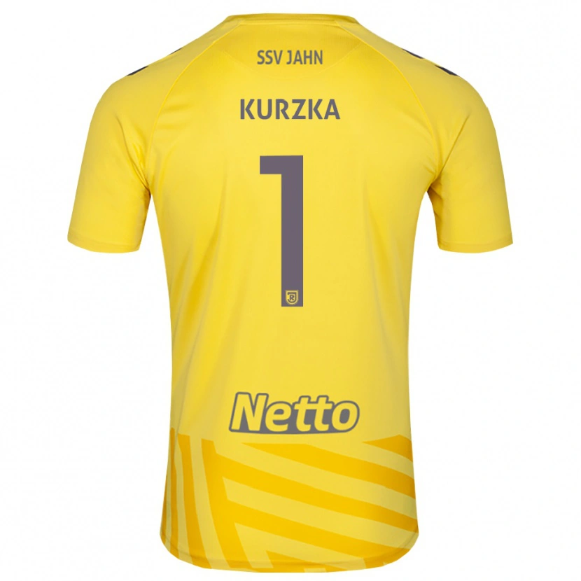 Danxen Kinder Timo Kurzka #1 Trikot Gelb Grau Torwarttrikot 2025/26 Schweiz