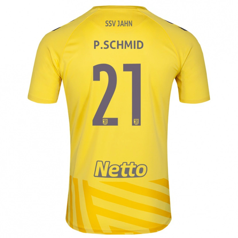 Danxen Kinder Paul Schmid #21 Trikot Gelb Grau Torwarttrikot 2025/26 Schweiz