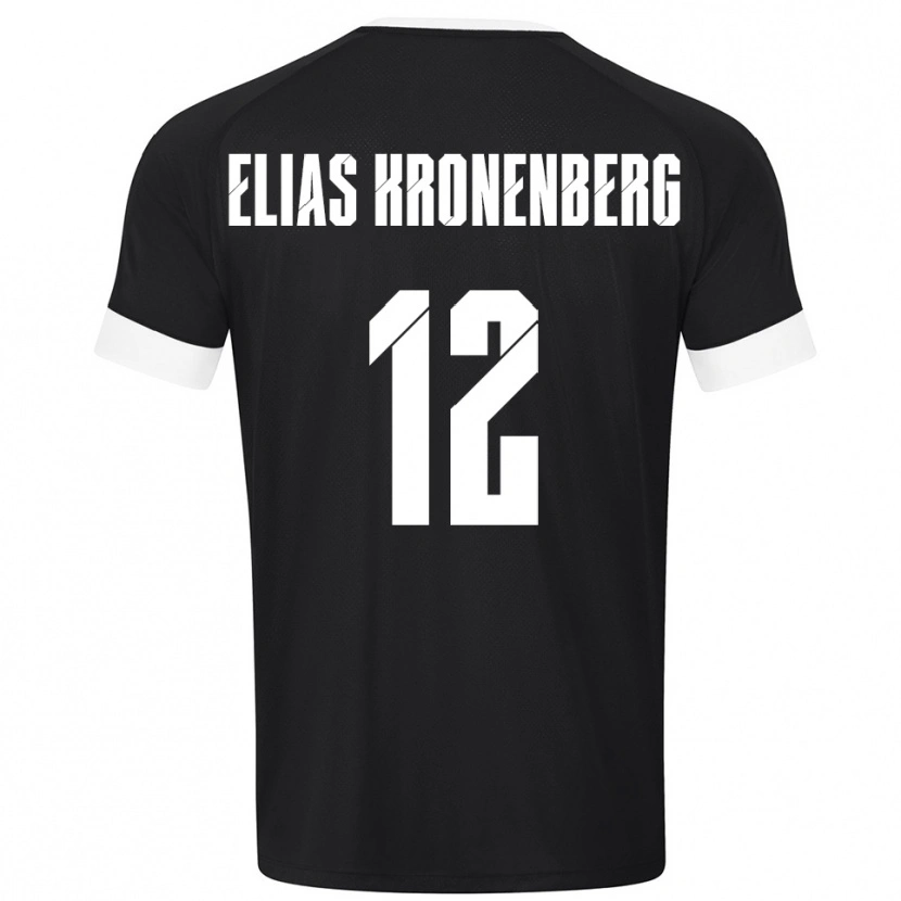 Danxen Kinder Sebastian Elias Kronenberg #12 Trikot Schwarz Weiß Torwarttrikot 2025/26 Schweiz
