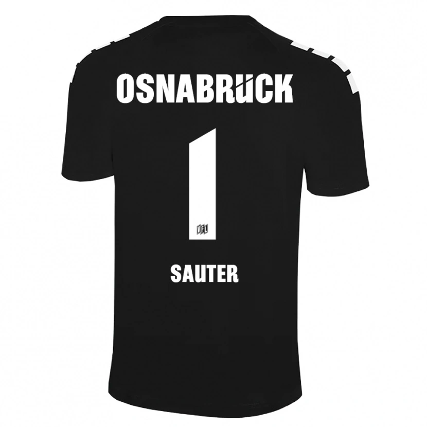 Danxen Kinder Niklas Sauter #1 Trikot Schwarz Weiß Torwarttrikot 2025/26 Schweiz
