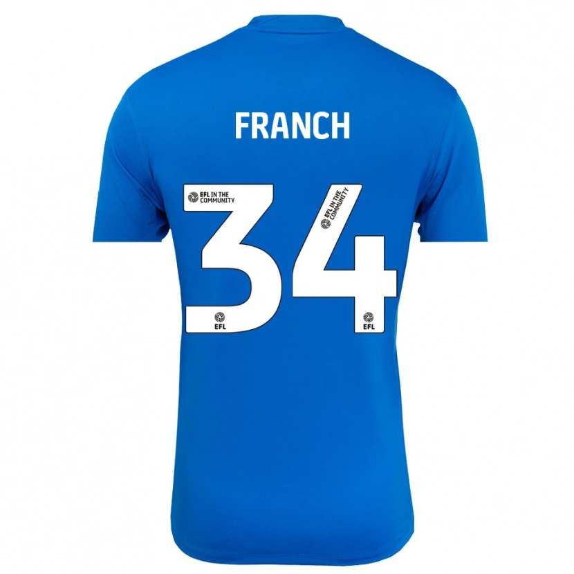 Danxen Kinder Adrianna Franch #34 Trikot Blau Weiß Torwarttrikot 2025/26 Schweiz