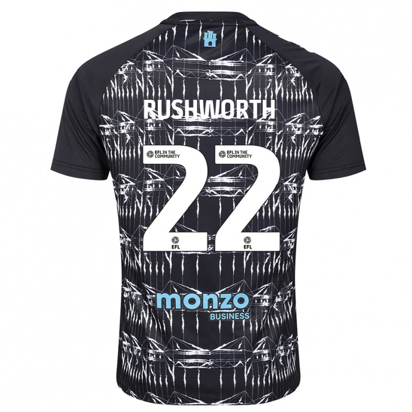 Danxen Kinder Carl Rushworth #22 Trikot Schwarz Blau Torwarttrikot 2025/26 Schweiz