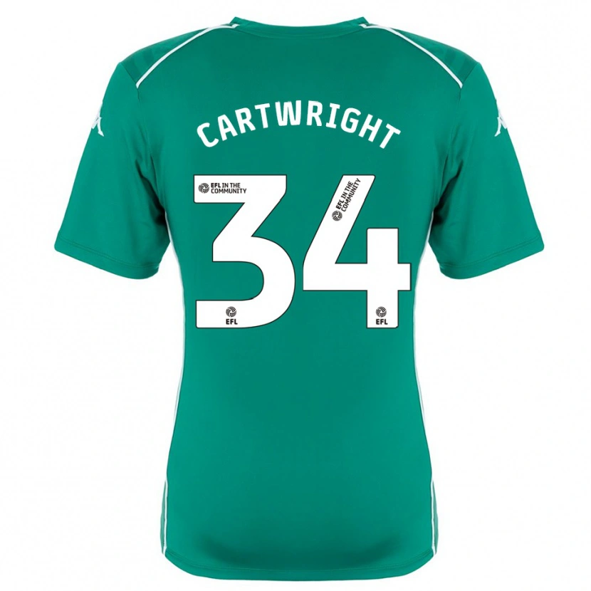 Danxen Kinder Harvey Cartwright #34 Trikot Grün Weiß Torwarttrikot 2025/26 Schweiz