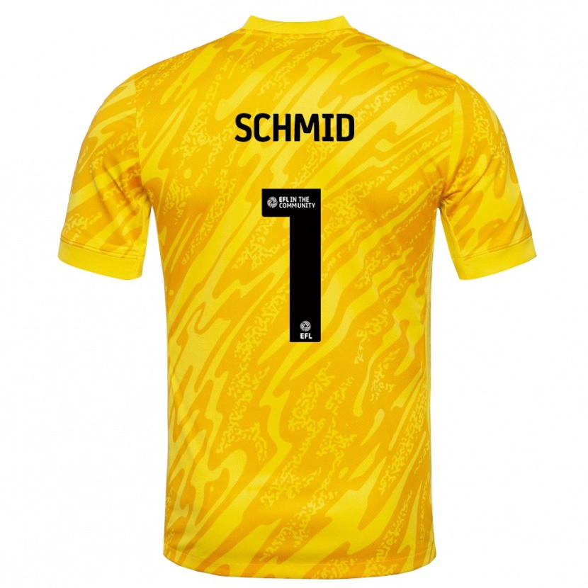 Danxen Kinder Nicolas Schmid #1 Trikot Gelb Schwarz Torwarttrikot 2025/26 Schweiz