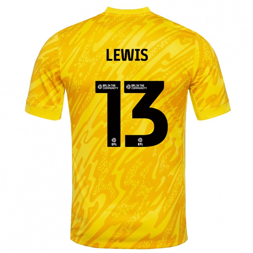 Danxen Kinder Karl Lewis #13 Trikot Gelb Schwarz Torwarttrikot 2025/26 Schweiz
