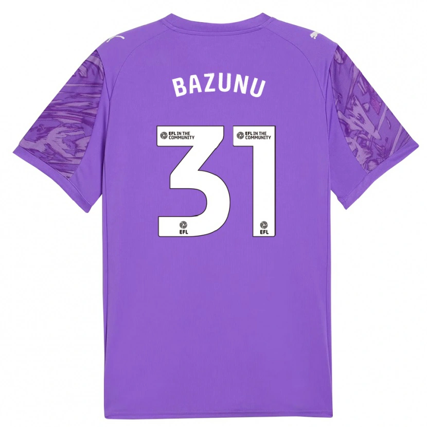 Danxen Kinder Gavin Bazunu #31 Trikot Lila Weiß Torwarttrikot 2025/26 Schweiz