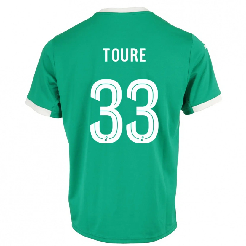 Danxen Kinder Almami Touré #33 Trikot Grün Weiß Torwarttrikot 2025/26 Schweiz