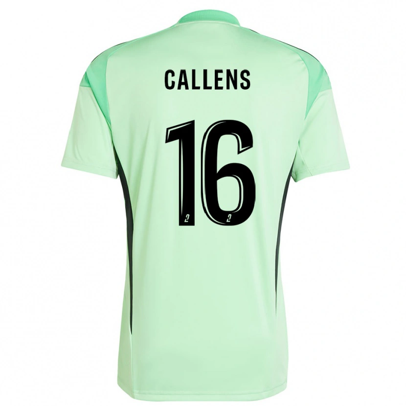 Danxen Kinder Thomas Callens #16 Trikot Hellgrün Schwarz Torwarttrikot 2025/26 Schweiz