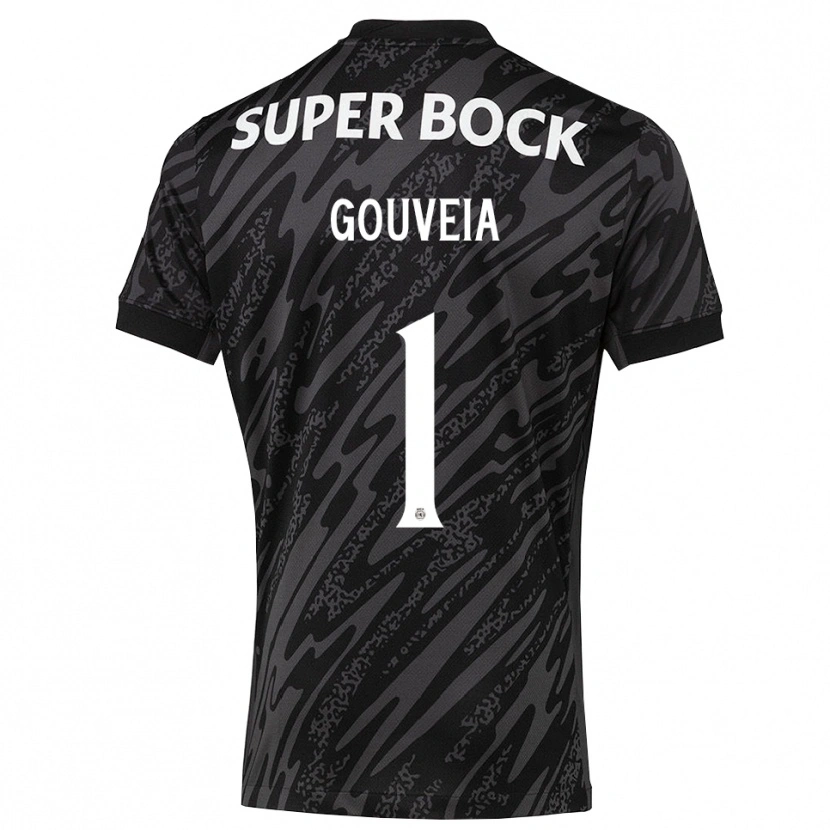 Danxen Kinder Miguel Gouveia #1 Trikot Grau Schwarz Weiß Torwarttrikot 2025/26 Schweiz