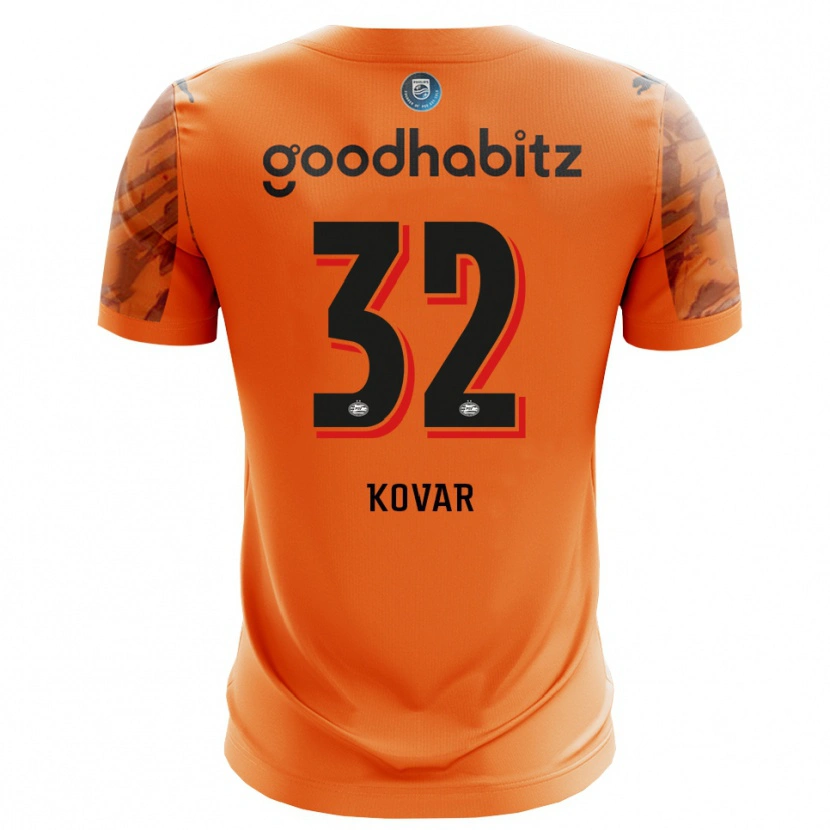 Danxen Kinder Matej Kovar #32 Trikot Orange Schwarz Torwarttrikot 2025/26 Schweiz