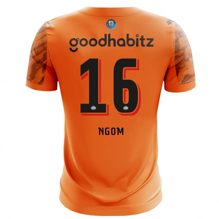 Danxen Kinder Khadim Ngom #16 Trikot Orange Schwarz Torwarttrikot 2025/26 Schweiz