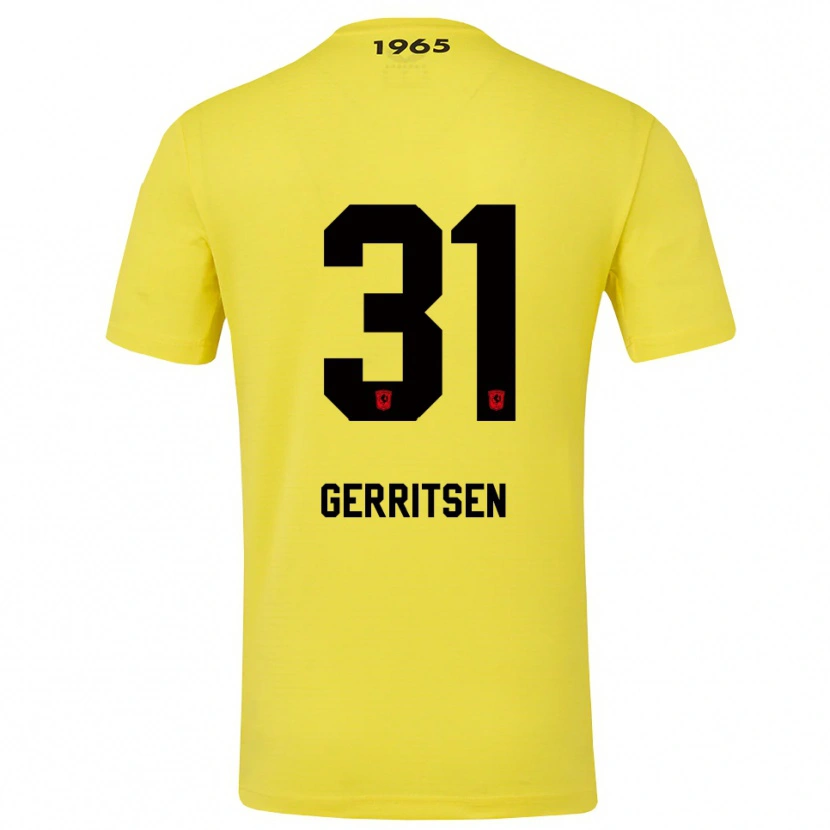Danxen Kinder Yannick Gerritsen #31 Trikot Gelb Schwarz Torwarttrikot 2025/26 Schweiz
