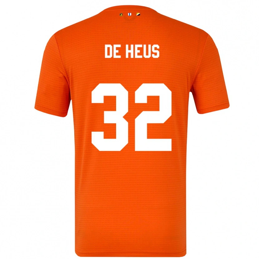Danxen Kinder Loïs De Heus #32 Trikot Orange Schwarz Torwarttrikot 2025/26 Schweiz