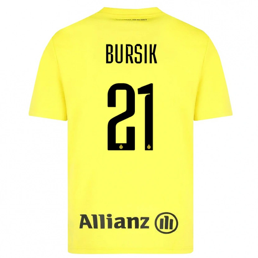 Danxen Kinder Josef Bursik #21 Trikot Gelb Schwarz Torwarttrikot 2025/26 Schweiz