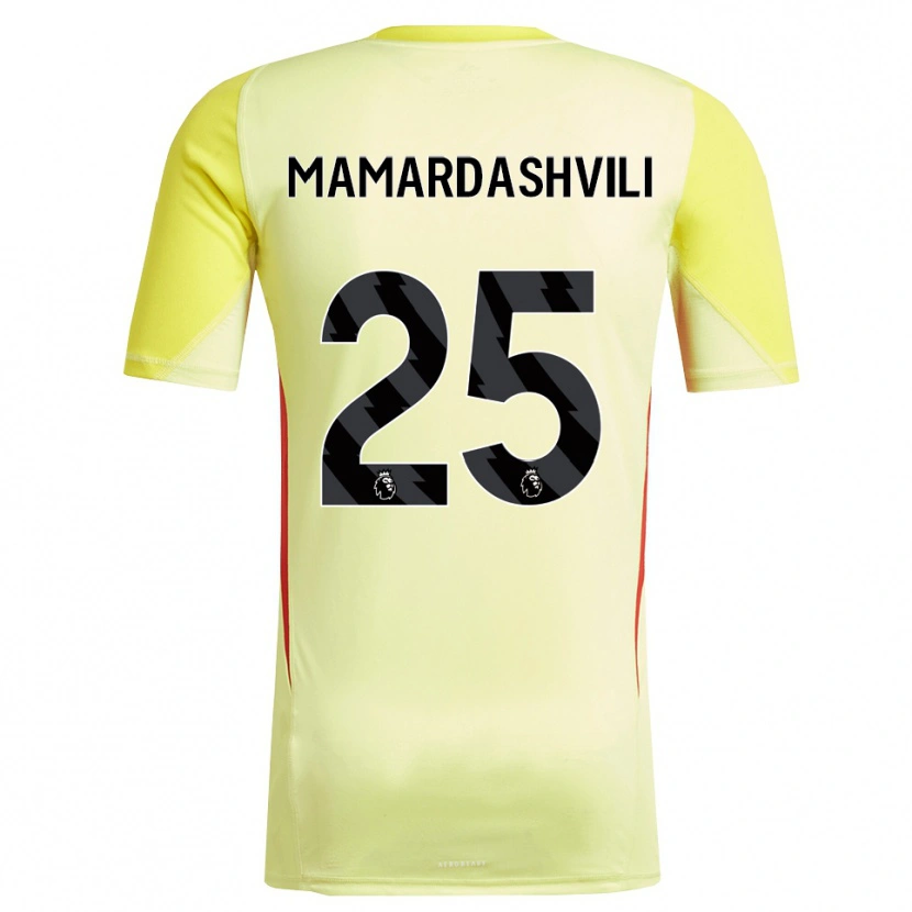 Danxen Kinder Giorgi Mamardashvili #25 Trikot Gelb Rot Torwarttrikot 2025/26 Schweiz