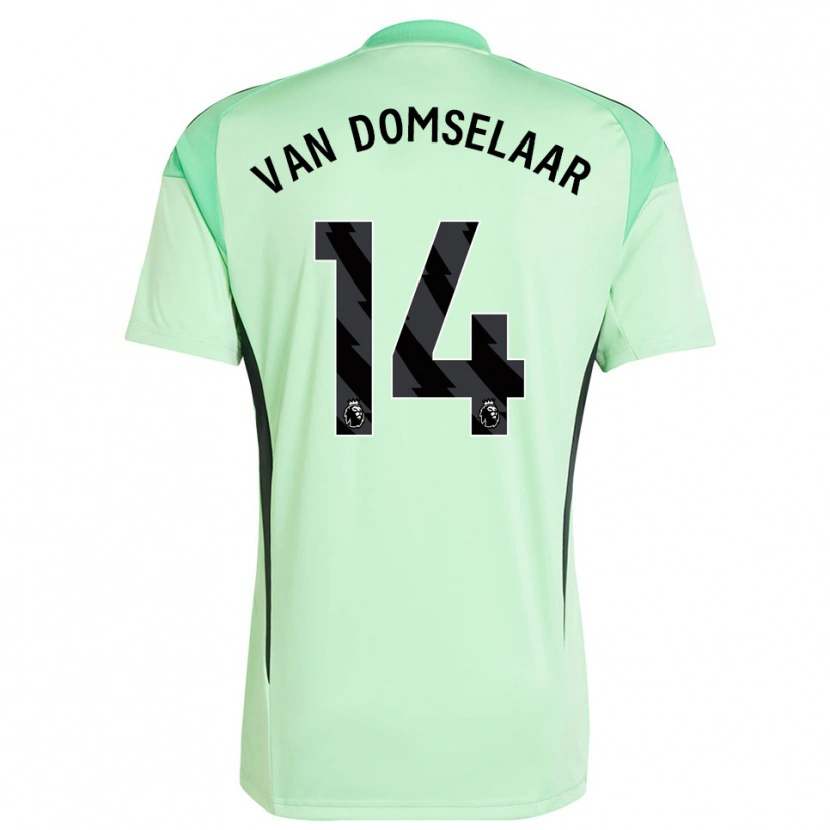 Danxen Kinder Daphne Van Domselaar #14 Trikot Hellgrün Schwarz Torwarttrikot 2025/26 Schweiz
