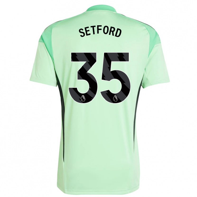 Danxen Kinder Tommy Setford #35 Trikot Hellgrün Schwarz Torwarttrikot 2025/26 Schweiz